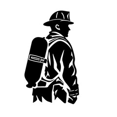 Firefighter Back Logo Design