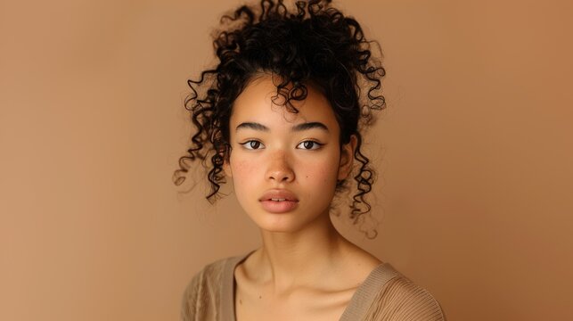 beautiful and radiant mixed race black and Asian african-American female