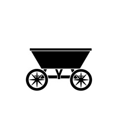 Fototapeta na wymiar Gardening Wagon Logo Design