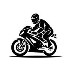 Obraz na płótnie Canvas Motorcyclist Bike Rider Logo Design