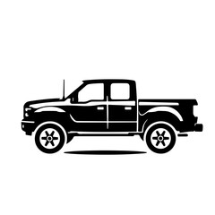 Fototapeta na wymiar Pickup Truck Hood Up Logo Design