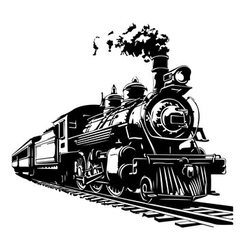 Vintage Steam Engine Train aede   c bbcec Logo Design