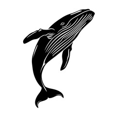 Whale Eating Fish Logo Design
