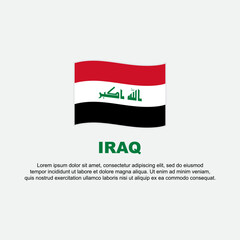Iraq Flag Background Design Template. Iraq Independence Day Banner Social Media Post. Iraq Background