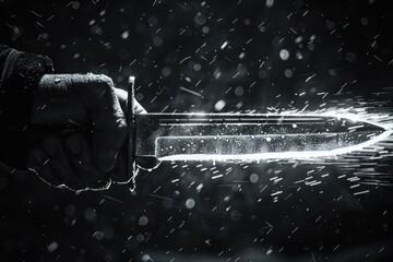 fantasy background images A warrior's sharp weapon that radiates magic.