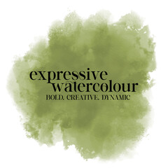 Abstract sage green expressive watercolor background
