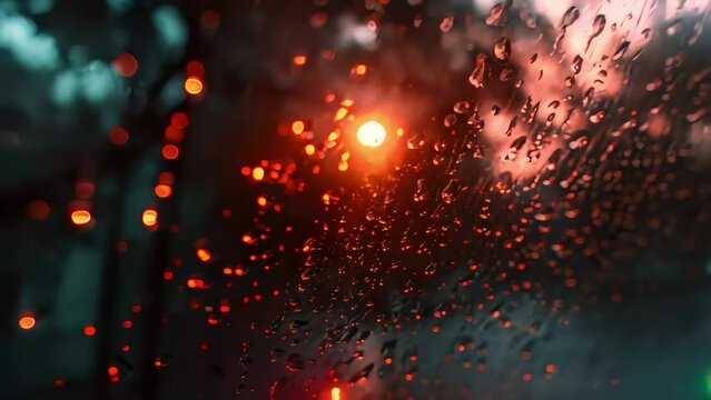 water particles on the glass Video 4K