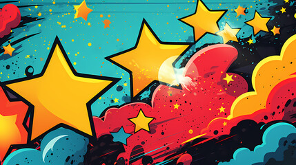 Comic bubbles, fashion background and creative line drawing