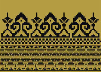 Traditional batik pattern vector illustration. Suitable for batik motifs, Malay songket cloth, 