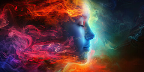 Fototapeta premium Emotional Spectrum: Mapping the Depths and Heights of Human Emotions
