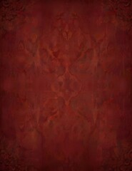 Red Christmas paper background. Old vintage texture grunge design. Elegant dark red center and light red faded border. Generative AI