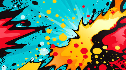 Fototapeta premium Comic bubbles, fashion background and creative line drawing