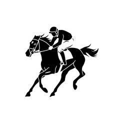 Jockey Horse Racing Vector Logo