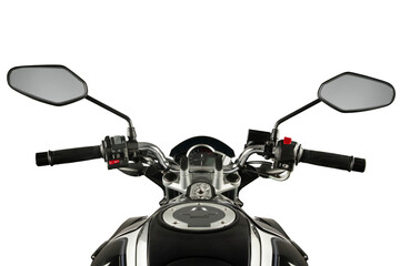 black sports type motorbike with fuel injection system