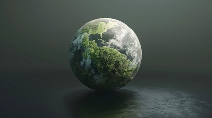 Obraz na płótnie Canvas Globe with green energy and eco-friendly earth concept