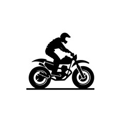 Obraz na płótnie Canvas Motorcycle Stunt Vector Logo