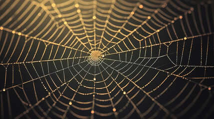 Obraz premium Close-up of spider web