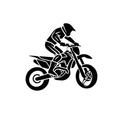 Obraz na płótnie Canvas Motorcycle Stunt Vector Logo