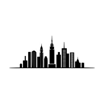 New York City Skyline Vector Logo
