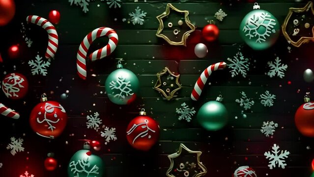 background christmas ornaments Footage 4k