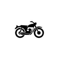 Fototapeta na wymiar Parked Motorcycle Vector Logo