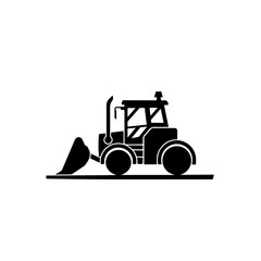 Road Grader Vector Logo