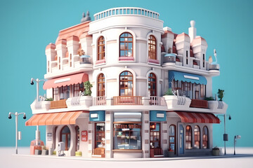 3d rendering Drugstore building