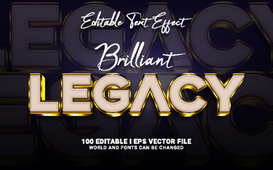 brilliant legacy editable text effect