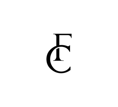 Initial Letter Logo. Logotype design. Simple Luxury Black Flat Vector FC