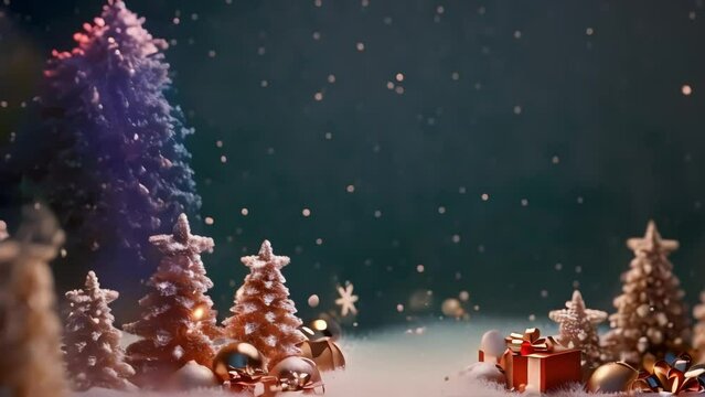 background christmas ornaments Footage 4k