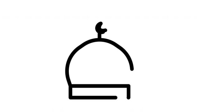 Mosque animation icon with alpha channel