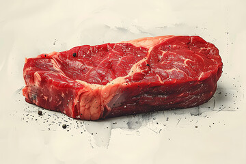 poster with a piece of beef steak

 - obrazy, fototapety, plakaty