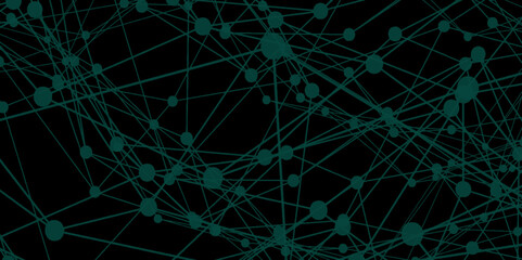 Fototapeta premium Abstract technology connection network of particles and lines. Global network Futuristic grid artificial intelligence connections. Creative blue polygonal technology futuristic idea.