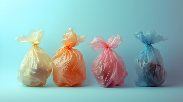 Garbage plastic bags. generative ai