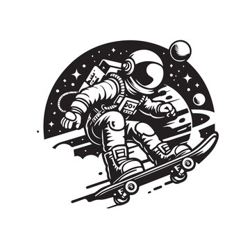 astronout silhouette illustration