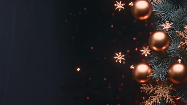 Christmas decoration background Footage 4k