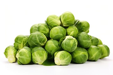 Fototapeta premium Brussels sprouts, vegetable , white background.