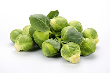 Brussels sprouts, vegetable , white background.