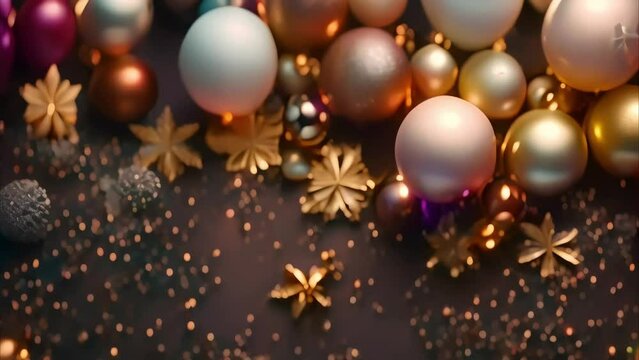 Christmas decoration background Footage 4k