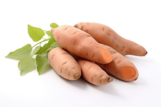 Sweet potato, vegetable , white background.