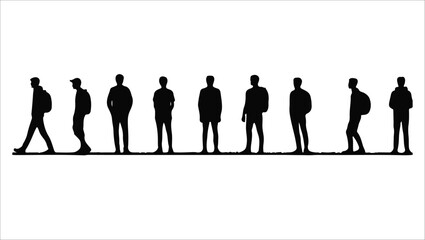 silhouette of people