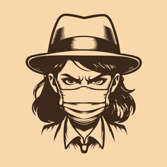 cowboy with mustache