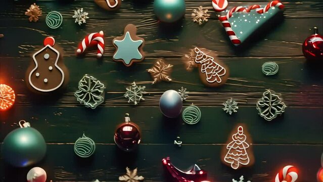 Christmas decoration background Footage 4k