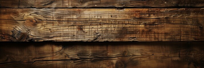 Close Up of Wood Planks on Dark Background. Generative AI