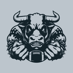 bull skull isolated on white