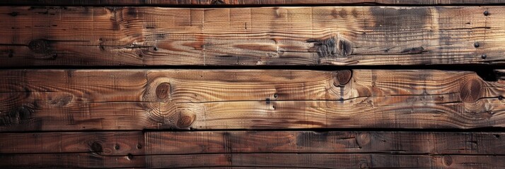 Close Up of Wooden Planks With Knots. Generative AI