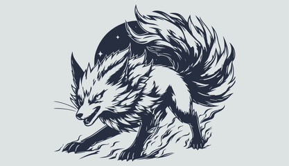 sketch of a wolf © creativediastudio