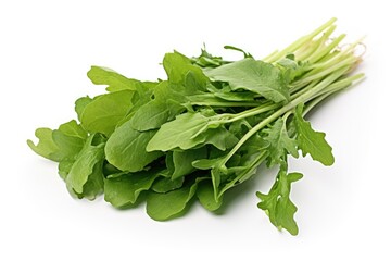 Obraz premium Arugula, vegetable , white background.