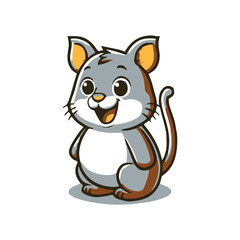 mouse cute vector illustration cartoon