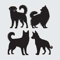 silhouettes of dog